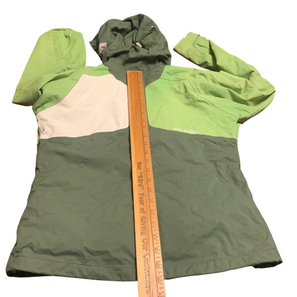 Helly Hansen Helly Tech Waterproof Outdoor Jacket Hood Green Dual-Tone Size XS - Picture 10 of 16